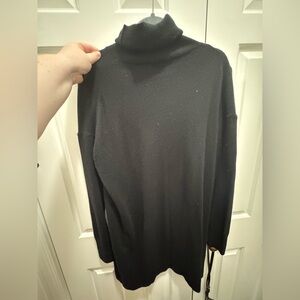 Everlane black cashmere turtleneck dress
